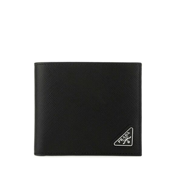 Prada Men Black Leather Wallet
